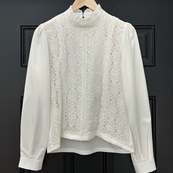 Tops - Women’s White Top Cottagecore Prairie Romantic Lacy Grandmacore Western Sz Small